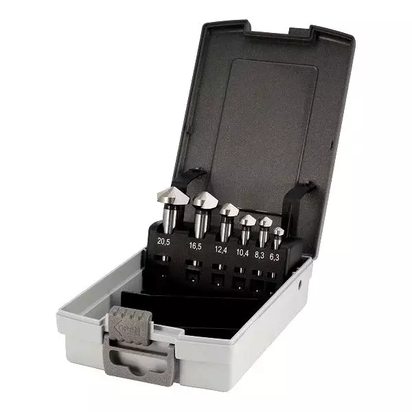 Набор зенковок 120° 6.3-20.5мм Z-3 HSSE-Co5 6 штук H-Tools