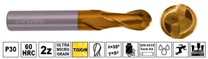 Фреза радиусная ц/х R-8.0 ø16x100/32мм Z-4 P30 TiSiCrN 60HRC S=16 H-Tools